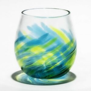 Stemless in Lime-Turquoise