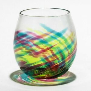 Stemless in Lime-Turquoise-Cranberry